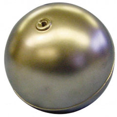 Made in USA - 2-3/8" Diam, Spherical, Internal Connection, Metal Float - 1/4-20 Thread, Copper, 25 Max psi, 24 Gauge - Makers Industrial Supply