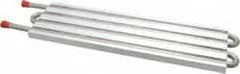 Lytron - 12" Long x 3-1/2" High, Straight Connection Stainless Steel Tube Cold Plate - 3/8 OD Tube, 4-Pass Fluid Path, Deionized Water or Corrosive Fluids Cooling, 1/2" Thick - Makers Industrial Supply