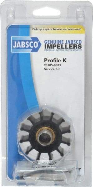 Jabsco - Nitrile Impeller Kit Repair Part - Contains Impeller, Seal, Gasket, For Use with Jabsco Model 11810-0003 Flexible Impeller Pump Motors - Makers Industrial Supply