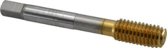 OSG - 7/16-14 UNC H5 Thread Limit Modified Bottoming Thread Forming Tap - Cobalt, TiN Finish, 3-5/32" OAL, 1-7/16" Thread Length, Right Hand Thread, Series HY-PRO NRT - Makers Industrial Supply