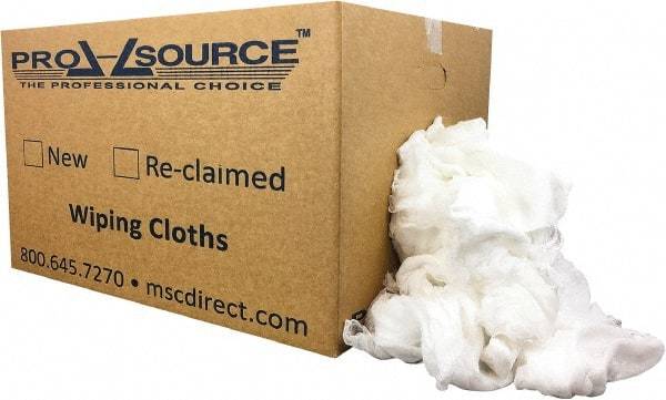 PRO-SOURCE - 275 Piece, Lint Free White Cheesecloth - 36 Inch Long x 30 Inch Wide Sheet, Washed, Box - Makers Industrial Supply