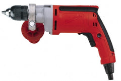 Milwaukee Tool - 1/2" Keyless Chuck, Pistol Grip Handle Electric Drill - Makers Industrial Supply