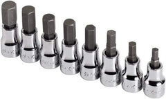 SK - 8 Piece 3/8" Drive Metric Hex Bit Socket Set - 5 to 12mm Hex - Makers Industrial Supply