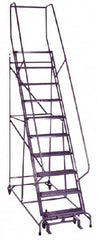 Cotterman - 172" 13 Step Ladder - 350 Lb Capacity, 130" Platform Height, 42" Base Width x 95" Depth, Grip Strut - Makers Industrial Supply