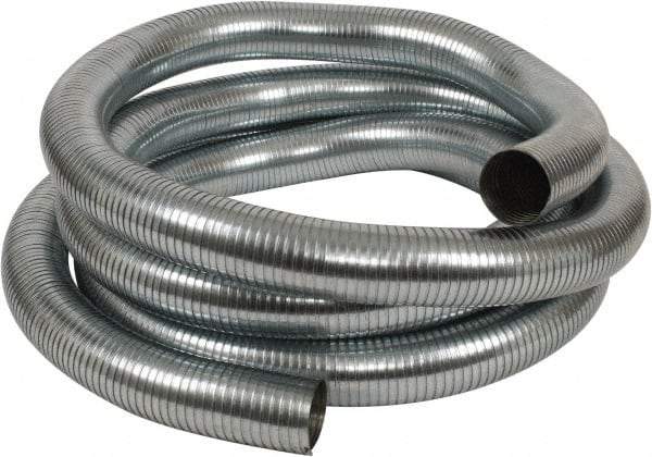 Kuriyama of America - 3" ID x 3-1/8" OD, -60 to 750°F, Galvanized Steel Unlined Flexible Metal Duct Hose - 0.01 to 0.012 Gage Thickness, 20" Bend Radius, 25' Long - Makers Industrial Supply