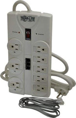 Tripp-Lite - 8 Outlets, 120 Volts, 15 Amps, 8' Cord, Power Outlet Strip - Free Hanging, Keyhole Mount, 5-15P NEMA Configuration, 9.55" Strip, UL1449 3rd Edition - Makers Industrial Supply