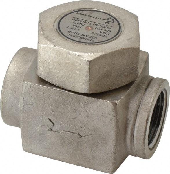 Hoffman Speciality - 1 Female" Pipe, Stainless Steel Thermodisc Steam Trap - 600 Max psi - Makers Industrial Supply