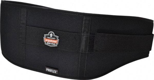 Ergodyne - Size XL, Hook & Loop, Nylon/Foam Belt - 38 to 42" Waist, 7-3/4" Wide, Lumbar Support, Black - Makers Industrial Supply