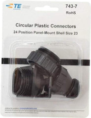 Tyco/Amp - Panel Mount Plug and Receptacle Kit - 24 to 23 AWG Compatible Wire Size - Makers Industrial Supply