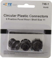 Tyco/Amp - Panel Mount Plug and Receptacle Kit - 11 to 8 AWG Compatible Wire Size - Makers Industrial Supply