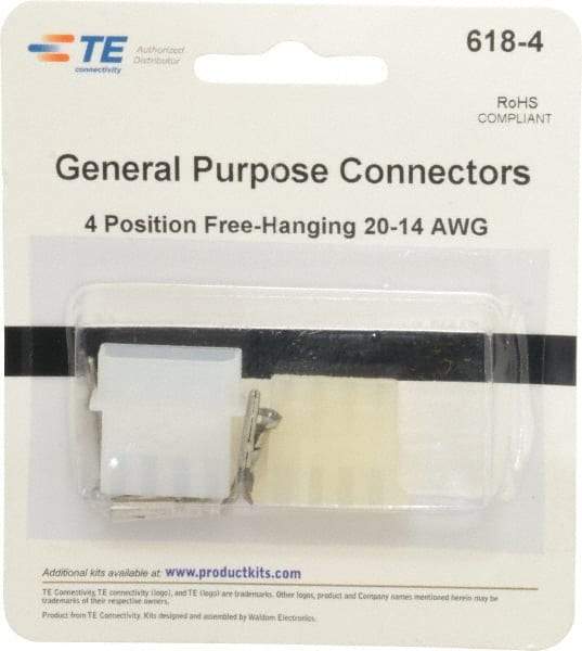 Tyco/Amp - Free Hanging Connector Kit - 20 to 14 AWG Compatible Wire Size - Makers Industrial Supply