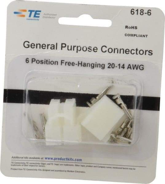 Tyco/Amp - Free Hanging Connector Kit - 20 to 14 AWG Compatible Wire Size - Makers Industrial Supply