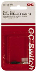 GC/Waldom - Pushbutton Switch Lens - Clear, Square Button - Makers Industrial Supply