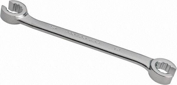 Proto - 1/2 x 9/16", Satin Finish, Open End Flare Nut Wrench - 12 Points, 7-1/2" OAL, Steel, Double End Head - Makers Industrial Supply