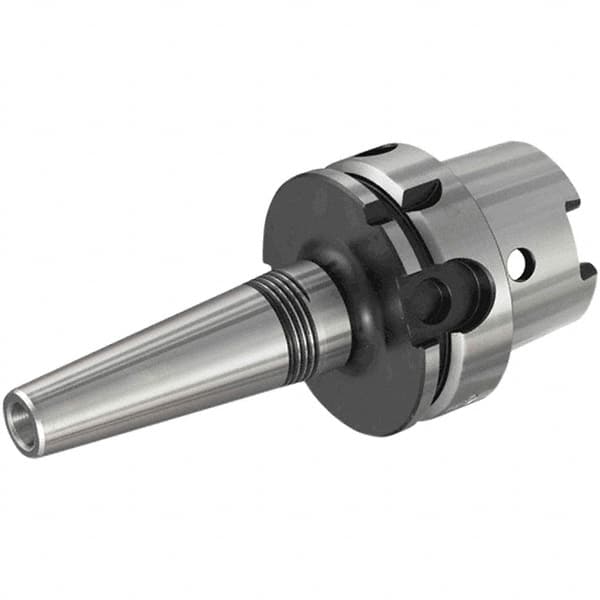 Iscar - 5mm Hole Diam, HSK63A Taper Shank Shrink Fit Tool Holder & Adapter - 76mm Projection, 10mm Nose Diam, 21mm Clamping Depth, 25,000 RPM, Through Coolant - Exact Industrial Supply