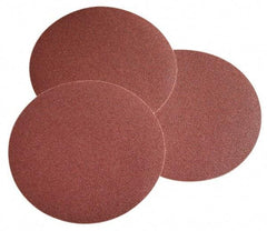 Norton - 8" Diam, 100 Grit Ceramic Adhesive PSA Disc - Medium Grade, Maroon, F Weighted Backing, Flexible - Makers Industrial Supply