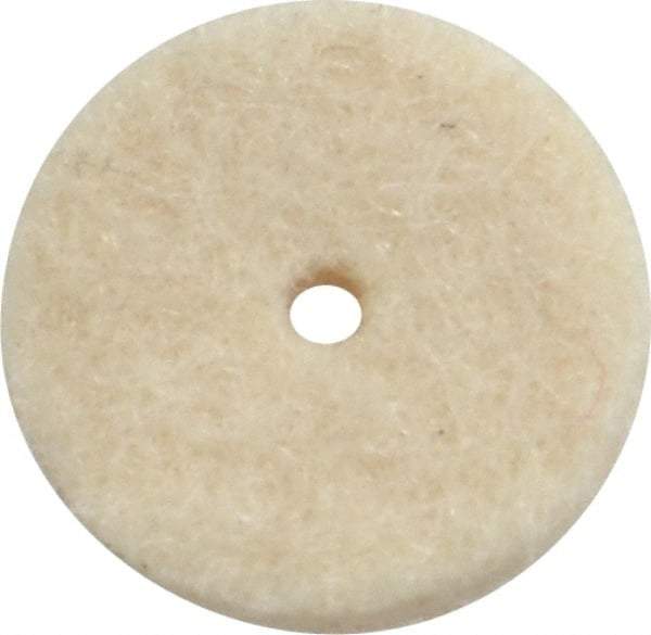 Made in USA - 1/2" Diam x 1/8" Thick Unmounted Buffing Wheel - Polishing Wheel, 1/64" Arbor Hole, Soft Density - Makers Industrial Supply