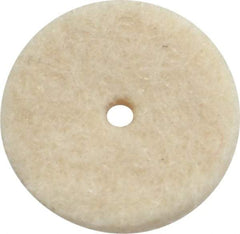 Made in USA - 1/2" Diam x 1/8" Thick Unmounted Buffing Wheel - Polishing Wheel, 1/64" Arbor Hole, Soft Density - Makers Industrial Supply