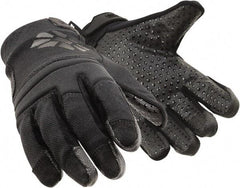 HexArmor - Size M (8), ANSI Cut Lvl A9, Puncture Lvl 2, Silicone Rubber Coated SuperFabric Cut & Puncture Resistant Gloves - Palm Coated, SuperFabric Lining, Hook & Loop Cuff, Gray, Paired - Makers Industrial Supply