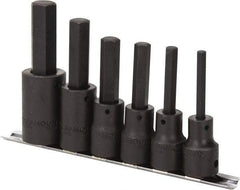 Paramount - 6 Piece 1/2" Drive Metric Impact Hex Bit Socket Set - 6 to 17mm Hex - Makers Industrial Supply