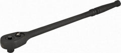 Paramount - 1/2" Drive Pear Head Quick-Release Ratchet - Black Oxide Finish, 15" OAL, 45 Gear Teeth, Standard Knurled Handle - Makers Industrial Supply