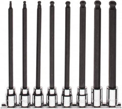 Paramount - 8 Piece 3/8" Drive Metric Ball Hex Bit Socket Set - 3 to 10mm Hex - Makers Industrial Supply