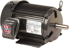 US Motors - 1 hp, TEFC Enclosure, No Thermal Protection, 1740, 1415 RPM, 208-230/460 & 190/380 Volt, 60/50 Hz, Three Phase Premium Efficient Motor - Size 56 Frame, C-Face Mount, 1 Speed, Sealed Ball Bearings, 3.1-3.0/1.5 Full Load Amps, F Class Insulation - Makers Industrial Supply