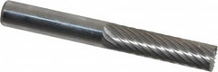 Atrax - 1/4" Cut Diam, 1/4" Shank Diam, Cylinder with End Cut Head Single Cut Burr - Carbide, End Cut End, 1" LOC, 2" OAL - Makers Industrial Supply