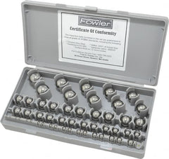 Fowler - 1/8 to 1 Inch Diameter, Chrome Steel, Gage Ball Set - 0.0001 Inch Tolerance, Grade 24 Accuracy, 63 RC Hardness, 26 Pairs - Makers Industrial Supply