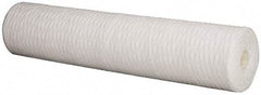 Pentair - 4-1/2" OD, 1µ, Polypropylene String-Wound Cartridge Filter - 20" Long, Reduces Sediments - Makers Industrial Supply