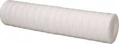 Pentair - 4-1/2" OD, 5µ, Polypropylene String-Wound Cartridge Filter - 20" Long, Reduces Sediments - Makers Industrial Supply