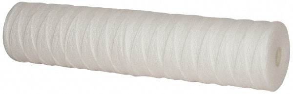 Pentair - 4-1/2" OD, 25µ, Polypropylene String-Wound Cartridge Filter - 20" Long, Reduces Sediments - Makers Industrial Supply