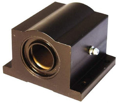 L.M76 - 1.0008" Inside Diam, Closed Single Pillow Block Linear Bearing - 3-1/4" Overall Width - Makers Industrial Supply