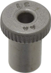 Value Collection - Type H, No. 31 Inside Diam, Head, Press Fit Drill Bushing - 1/4" Body Outside Diam, 3/8" Length Under Head, Steel - Makers Industrial Supply