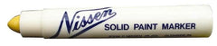 Markal - Yellow Solid Paint Marker - Soft Crayon Tip, Alcohol Base Ink - Makers Industrial Supply