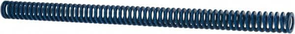 Associated Spring Raymond - 1/2" Hole Diam, 9/32" Rod Diam, 7-1/2" Free Length, Blue Die Spring - 45 Lb Max Deflection, 3.75" Max Deflection, Medium Duty, Chromium Alloy Steel - Makers Industrial Supply