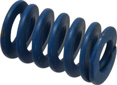 Associated Spring Raymond - 3/4" Hole Diam, 3/8" Rod Diam, 1-1/4" Free Length, Blue Die Spring - 160 Lb Max Deflection, 0.63" Max Deflection, Medium Duty, Chromium Alloy Steel - Makers Industrial Supply