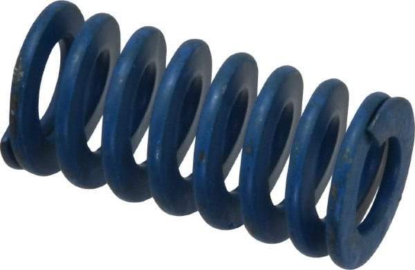 Associated Spring Raymond - 3/4" Hole Diam, 3/8" Rod Diam, 1-1/2" Free Length, Blue Die Spring - 150 Lb Max Deflection, 0.75" Max Deflection, Medium Duty, Chromium Alloy Steel - Makers Industrial Supply