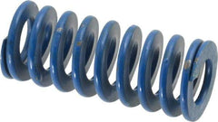 Associated Spring Raymond - 3/4" Hole Diam, 3/8" Rod Diam, 1-3/4" Free Length, Blue Die Spring - 154 Lb Max Deflection, 0.88" Max Deflection, Medium Duty, Chromium Alloy Steel - Makers Industrial Supply