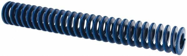 Associated Spring Raymond - 3/4" Hole Diam, 3/8" Rod Diam, 5-1/2" Free Length, Blue Die Spring - 151.3 Lb Max Deflection, 2.75" Max Deflection, Medium Duty, Chromium Alloy Steel - Makers Industrial Supply