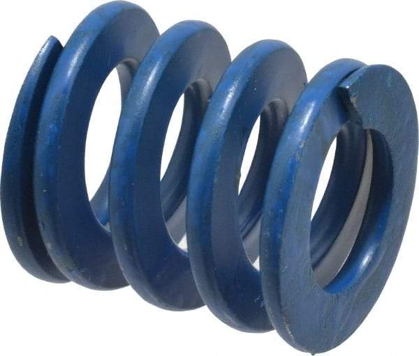 Associated Spring Raymond - 1" Hole Diam, 1/2" Rod Diam, 1" Free Length, Blue Die Spring - 275 Lb Max Deflection, 0.5" Max Deflection, Medium Duty, Chromium Alloy Steel - Makers Industrial Supply