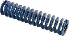 Associated Spring Raymond - 1-1/4" Hole Diam, 5/8" Rod Diam, 5" Free Length, Blue Die Spring - 340 Lb Max Deflection, 2.5" Max Deflection, Medium Duty, Chromium Alloy Steel - Makers Industrial Supply