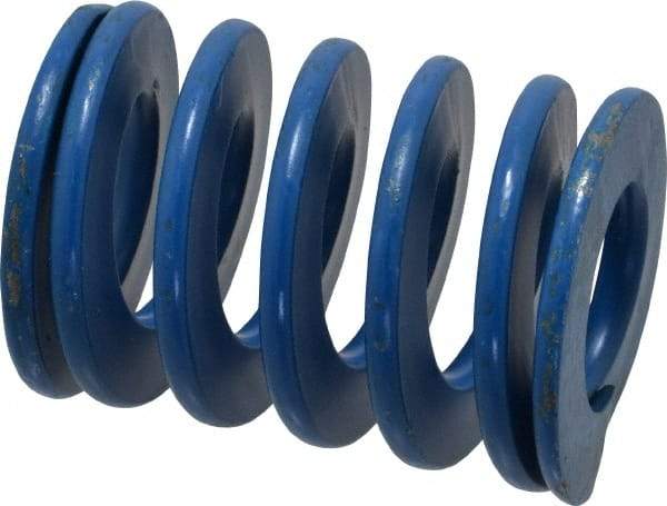 Associated Spring Raymond - 1-1/2" Hole Diam, 3/4" Rod Diam, 2" Free Length, Blue Die Spring - 530 Lb Max Deflection, 1" Max Deflection, Medium Duty, Chromium Alloy Steel - Makers Industrial Supply