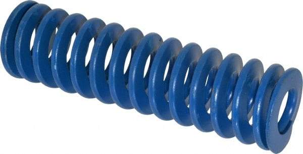 Associated Spring Raymond - 2" Hole Diam, 1" Rod Diam, 7" Free Length, Blue Die Spring - 1092 Lb Max Deflection, 3.5" Max Deflection, Medium Duty, Chromium Alloy Steel - Makers Industrial Supply