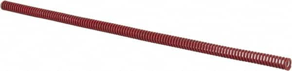 Associated Spring Raymond - 3/8" Hole Diam, 3/16" Rod Diam, 12" Free Length, Red Die Spring - 40 Lb Max Deflection, 4.44" Max Deflection, Medium Heavy Duty, Chromium Alloy Steel - Makers Industrial Supply