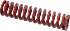 Associated Spring Raymond - 3/4" Hole Diam, 3/8" Rod Diam, 3" Free Length, Red Die Spring - 159.8 Lb Max Deflection, 1.11" Max Deflection, Medium Heavy Duty, Chromium Alloy Steel - Makers Industrial Supply