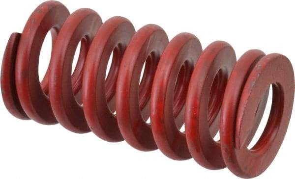 Associated Spring Raymond - 1-1/4" Hole Diam, 5/8" Rod Diam, 2-1/2" Free Length, Red Die Spring - 577.2 Lb Max Deflection, 0.93" Max Deflection, Medium Heavy Duty, Chromium Alloy Steel - Makers Industrial Supply