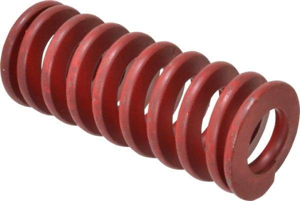 Associated Spring Raymond - 1-1/4" Hole Diam, 5/8" Rod Diam, 3" Free Length, Red Die Spring - 568.3 Lb Max Deflection, 1.11" Max Deflection, Medium Heavy Duty, Chromium Alloy Steel - Makers Industrial Supply