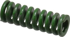 Associated Spring Raymond - 3/8" Hole Diam, 3/16" Rod Diam, 1" Free Length, Green Die Spring - 55 Lb Max Deflection, 0.25" Max Deflection, Extra Heavy Duty, Chromium Alloy Steel - Makers Industrial Supply