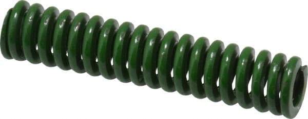 Associated Spring Raymond - 3/8" Hole Diam, 3/16" Rod Diam, 1-3/4" Free Length, Green Die Spring - 50.3 Lb Max Deflection, 0.44" Max Deflection, Extra Heavy Duty, Chromium Alloy Steel - Makers Industrial Supply